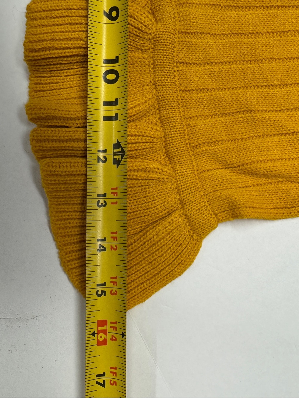 Dark Yellow Ruffles-Trim Knit Scarf - Picture 8 of 10